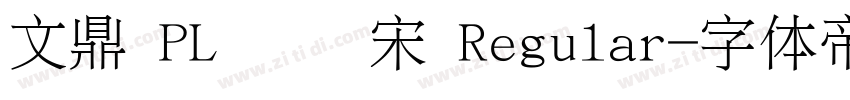 文鼎 PL 简报宋 Regular字体转换